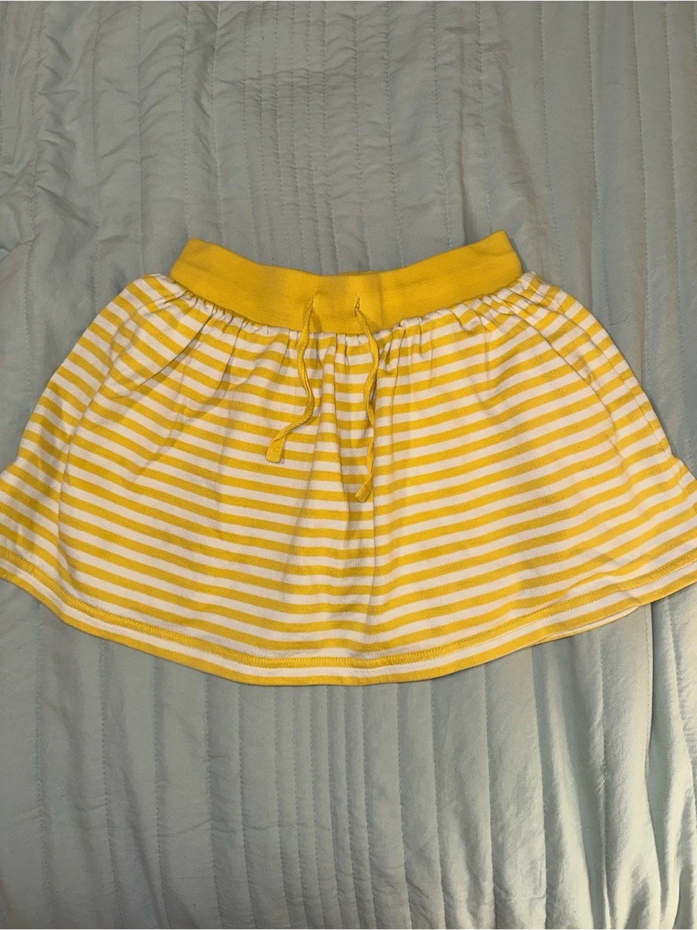 Hanna Andersson Yellow Striped Skirt with Attached Shorts